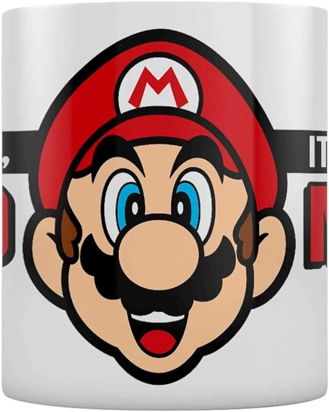 Pyramid America Mario Mug - Super Mario It's a Me Mario Mug - 11 oz. Ceramic Mug for Coffee, Cocoa & Tea Drinks - Perfect Addition to Your Kitchen, Office, Room or Gaming Desk